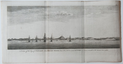 A view of the bay of St. Julian when Mount Wood bears W.S.W. 1/2 S. and the Port or river's mouth S.W. distant 10 miles